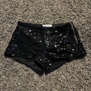 Charlotte Russe Black Sequin Top